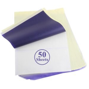 50 Sheets Tattoo Transfer Paper – A4, Smudge-Free Carbon Layer for Copier or Hand Drawing