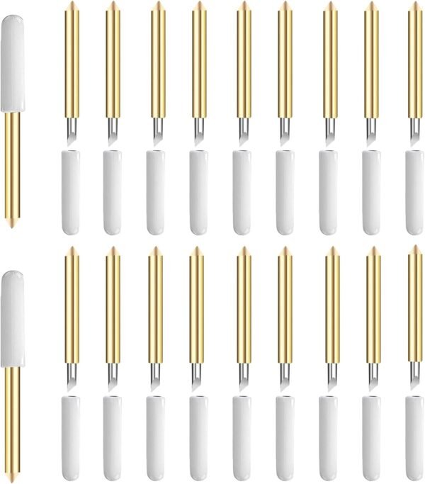 20 Pcs Premium Fine Point Blades – For Cricut Maker & Explore, Cuts Vinyl, Cardstock, Foil & More