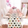 Valentine’s Table Runner – 13x72", Colorful Hearts, Seasonal Decor for Dining & Mantel - Image 2