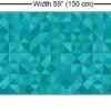 Teal Geometric Fabric with Triangles & Squares, 10 Yards - Image 3