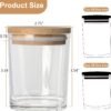Clear Glass Candle Jars with Bamboo Lids - Image 5