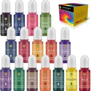 16 Liquid Candle Dyes for DIY Candle Making – 0.35oz (10ml) Each