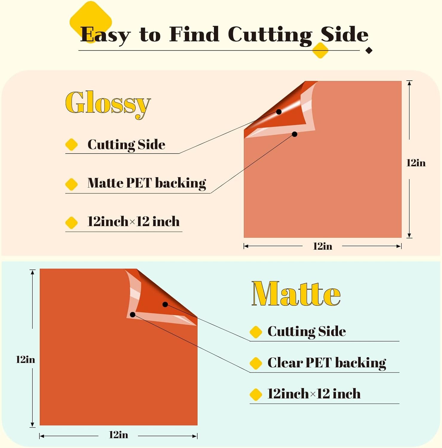 57 Pcs Permanent Vinyl Bundle – 12" x 12" Sheets & Transfer Tape for Party Decorations & Stickers - Image 4