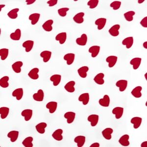 Polar Fleece Fabric – 72"x60", Soft Plush Anti-Pill, Red Hearts, 2 Yards, for Blankets & Crafts