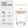 Thick Clear Glass Empty Candle Jars with Wood Lids for Making Candles - Image 5