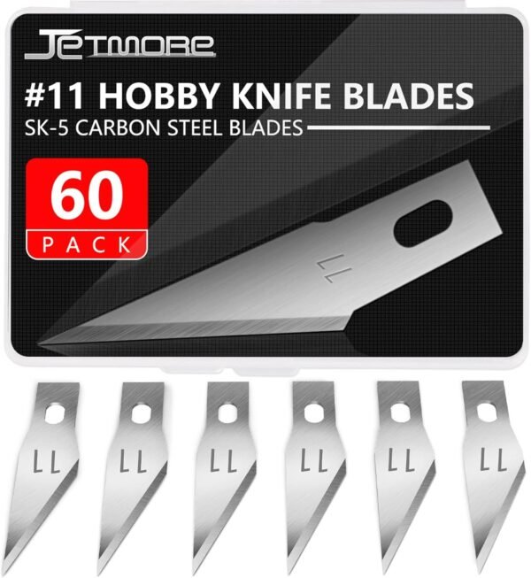 60 Pcs #11 X-Acto Knife Blades – Replacement Blades for Art, Craft & Scrapbooking