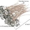 100 Pcs ECO Wicks for Soy Candles – 6" Pre-Waxed, Thick Wick with Base for Candle Making - Image 5