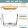 Large 3-Wick Clear Glass Candle Jars with Bamboo Lids - Image 4