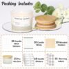 Small Frosted Glass Candle Jars with Bamboo Lids - Image 4