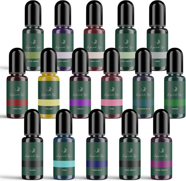 16 Vibrant Liquid Candle Dyes for Soy Wax – Safe & Natural Wax Colorants