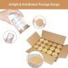Clear Glass Candle Jars with Bamboo Lids - Image 2