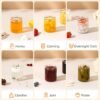 8OZ Glass Jars with Metal Lids and Labels - Image 2