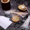 100 Pcs 6-Inch Candle Wicks with Stickers & Centering Device – For Soy/Beeswax Candle Making - Image 2