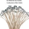 100 Pcs ECO Wicks for Soy Candles – 6" Pre-Waxed, Thick Wick with Base for Candle Making - Image 4