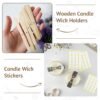 120 Pcs Candle Wicks with 120 Stickers & 10 Wick Holders – For Soy, Beeswax, & Coconut Wax - Image 3