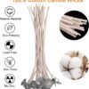 100 Pcs CD 12 Candle Wicks (6") – Cotton & Paper Wicks for Soy Candle Making - Image 4