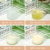 Small Frosted Glass Candle Jars with Bamboo Lids - Image 2