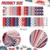 Patriotic Fabric Roll – 100 pcs, 2.56" Strips, Retro 4th of July Prints for DIY & Crafts - Image 4