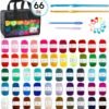Acrylic Yarn Set – 52 Skeins (1820 Yds), 52 Colors, 2 Hooks, 2 Needles, 10 Markers, Bag, Beginner Gift - Image 4
