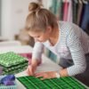 St. Patrick’s Fabric Bundle – 100 pcs, 10"x10" Squares, Shamrock & Clover Prints for DIY Quilting - Image 3