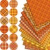 Fall Cotton Fabric Bundle – 12 Pieces, 18x22 Inch, Autumn Buffalo Plaid for Thanksgiving DIY - Image 3