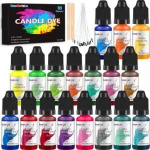 18 Liquid Oil-Based Candle Dyes – Vivid & Highly Concentrated for DIY Candle Making