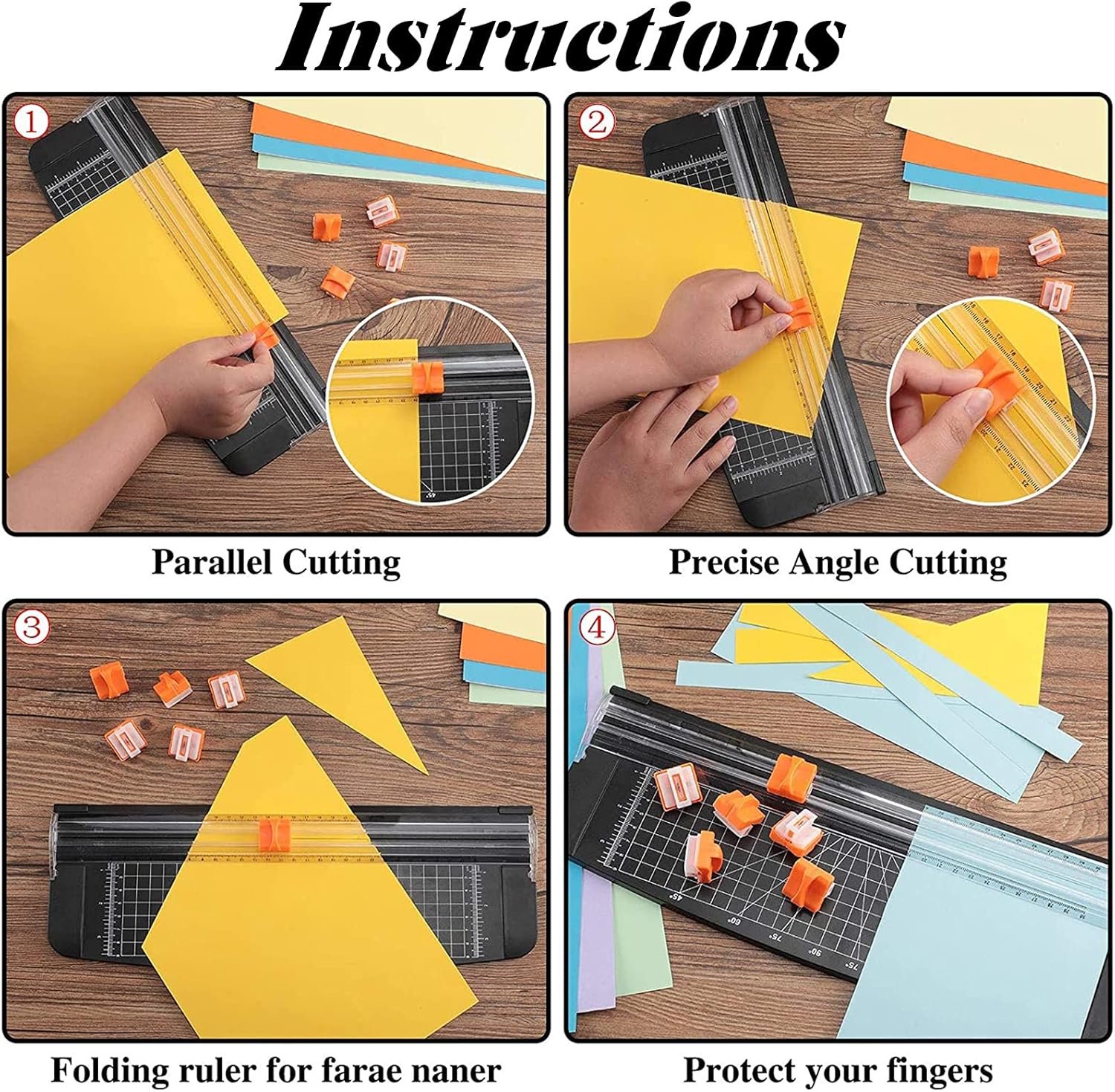 6 Pcs Paper Cutter Replacement Blades – Craft Cutting Blades for A4 Trimmer (Orange) - Image 3