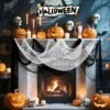 Halloween Creepy Cloth – 6 Pieces, 30"x72", Black & White for Haunted House & Party Decor - Image 3