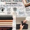 Barcelonetta Dust Cover Fabric, 60" Wide, Medium Weight, Khaki, 1 Yard - Image 4