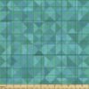 Teal Geometric Fabric with Triangles & Squares, 10 Yards - Image 4