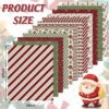 Christmas Fabric Bundle – 12 pcs, 18x22", Plaid, Stripe & Snowflake Prints for DIY Crafts - Image 4