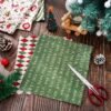 Christmas Fabric Bundle – 12 pcs, 18x22", Plaid, Stripe & Snowflake Prints for DIY Crafts - Image 2