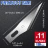 150 Pcs X-Acto Knife Blades #11 – High Carbon Steel for Art, Scrapbooking & Paper Cutting - Image 4