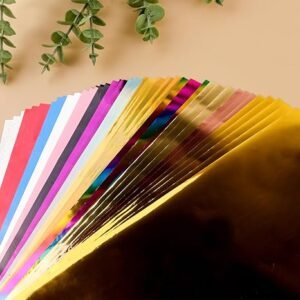 50 Sheets Hot Foil Paper – 16 Colors, 20x29cm for Scrapbooking, Card Making & DIY Crafts