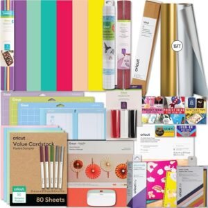 150+ Piece Ultimate Materials Bundle for Cricut Explore & Maker – Vinyl, HTV, Tools & More