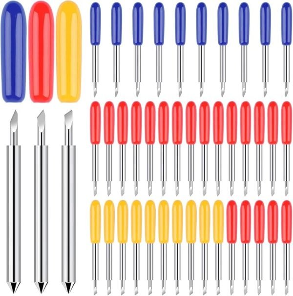 40 Pcs Replacement Blades – Compatible with Cricut Explore Air 2, Air 3, Maker (Standard, Deep, Fine Point)