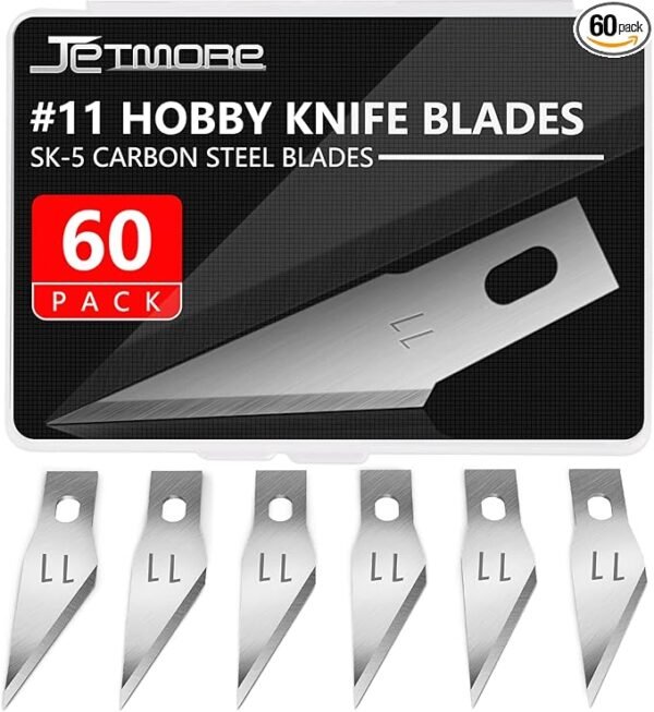 60 Pcs #11 X-Acto Knife Blades – Replacement Blades for Art, Craft & Scrapbooking