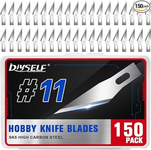 150 Pcs X-Acto Knife Blades #11 – High Carbon Steel for Art, Scrapbooking & Paper Cutting