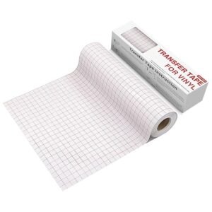 Clear Vinyl Transfer Paper Tape – 12" x 50ft with Alignment Grid for Decals, Signs & Stickers