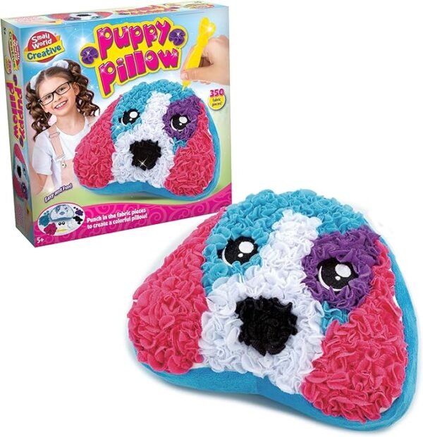 DIY Puppy Pillow Plush Craft Kit with Poke-in Fabric Art