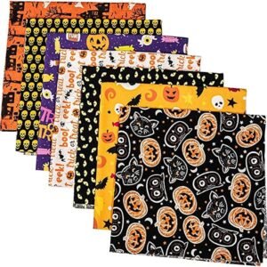 Halloween Fabric Bundle – 7 pcs, 20"x20", Multicolor for DIY & Quilting