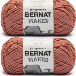 Bulky Cotton-Nylon Yarn – 2 Pack, 250g Each, 317 Yards, for Knitting & Crochet