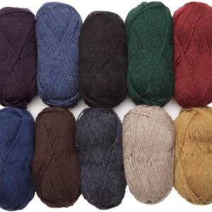 Wool Yarn Pack – 10 Skeins Worsted Weight for Home Décor