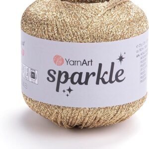 Metallic Glitter Fine Yarn – Lightweight, Soft for Crochet & Knitting, Amigurumi, Shawls, Bags