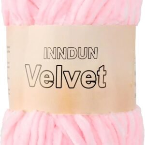 Super Bulky Velvet Chenille Yarn – Pink, Soft for Baby Blankets & Amigurumi