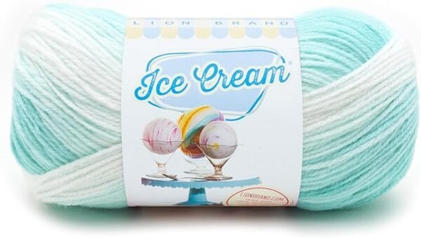 Yarn (1 Skein) Ice Cream Baby Yarn, Mint, 1182 Foot (Pack of 1)