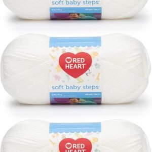 Soft Baby Yarn – Worsted Weight, 3 Pack, 141g Each, 256 Yards, White, Acrylic