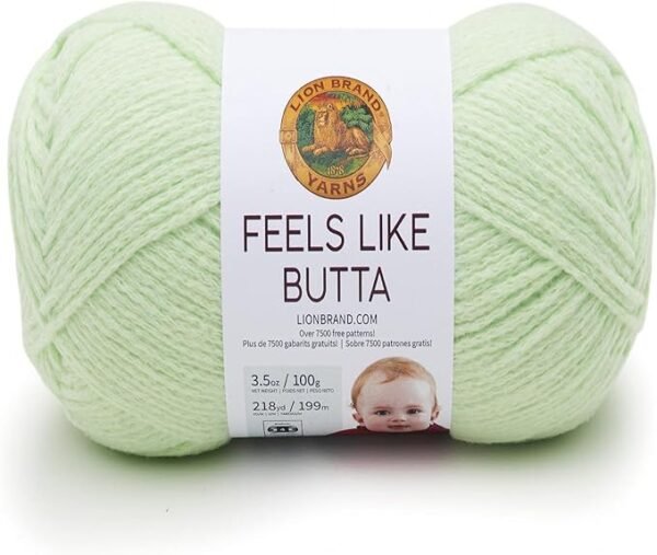 Velvety-Soft Yarn – Feels Like Butta, Mint Color, 1 Pack for Knitting & Crochet