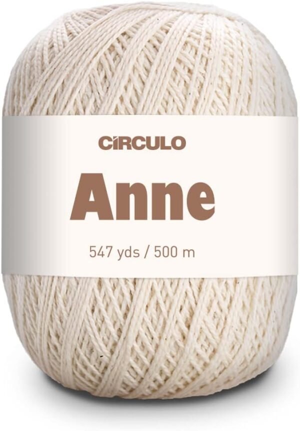 Mercerized Cotton Yarn – Fingering Weight, 547 Yds, 5.19oz, Natural Color