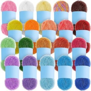 20-Pack Scrubby Yarn – Multi-Color Set for Making Durable Dishcloths & Crochet Crafts